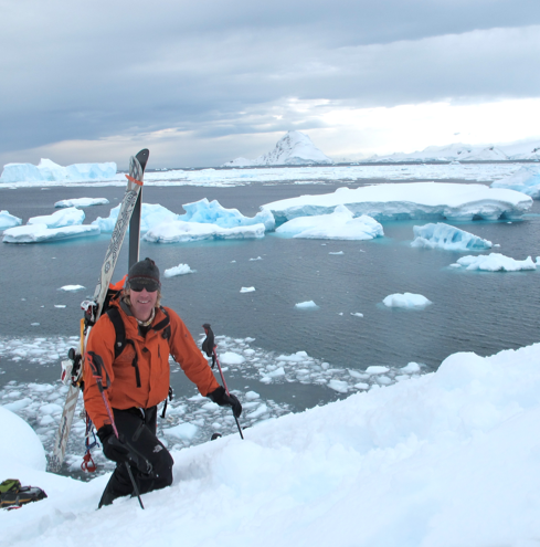 Doug climbing Dielaite Island - Ice Axe Antarctica 2010 Doug climbing Dielaite Island - Ice Axe Antarctica 2010
